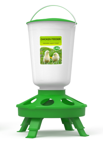Bucket Foldable Legs Poultry / Chicken 1.5kg Feeder or 1.5 litre Drinker (single or pair options)