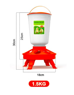 Bucket Foldable Legs Poultry / Chicken 1.5kg Feeder or 1.5 litre Drinker (single or pair options)
