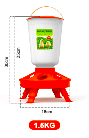 Bucket Foldable Legs Poultry / Chicken 1.5kg Feeder or 1.5 litre Drinker (single or pair options)