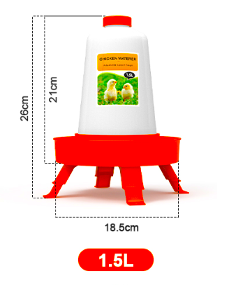 Bucket Foldable Legs Poultry / Chicken 1.5kg Feeder or 1.5 litre Drinker (single or pair options)
