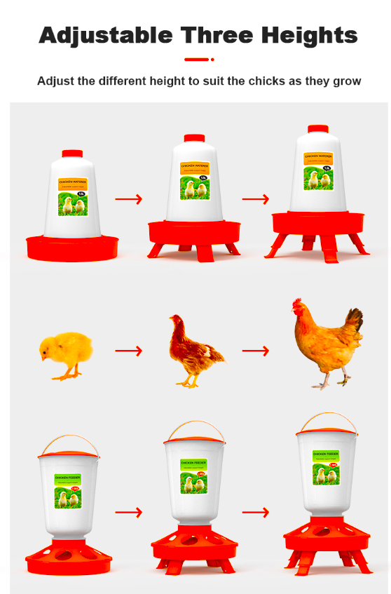 Bucket Foldable Legs Poultry / Chicken 1.5kg Feeder or 1.5 litre Drinker (single or pair options)