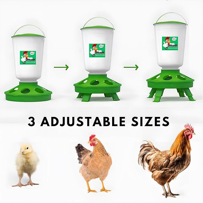 Bucket Foldable Legs Poultry / Chicken 1.5kg Feeder or 1.5 litre Drinker (single or pair options)